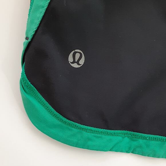 Lululemon Groovy Run Shorts Womens 6 Running Short Black Aqua Athletic Track - Picture 3 of 7